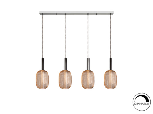 Lámpara de Techo LED Micrón 4 Luces 20W Cromo y Oro Schuller - vista principal | Schuller