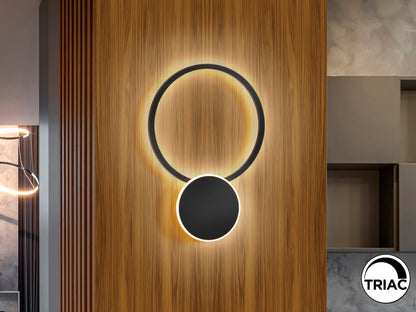 Aplique de Pared LED Omnio 37W Negro Mate Dimable Schuller en ambiente decorado | Schuller · Ref. 414265