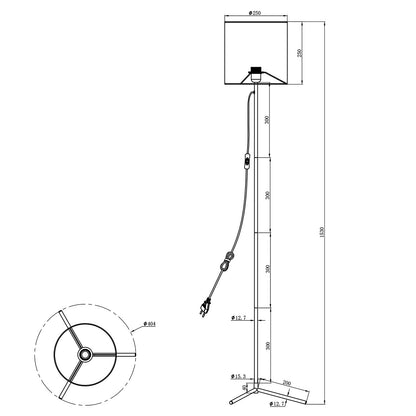 Pie de salón Clio plata en ambiente de salón moderno