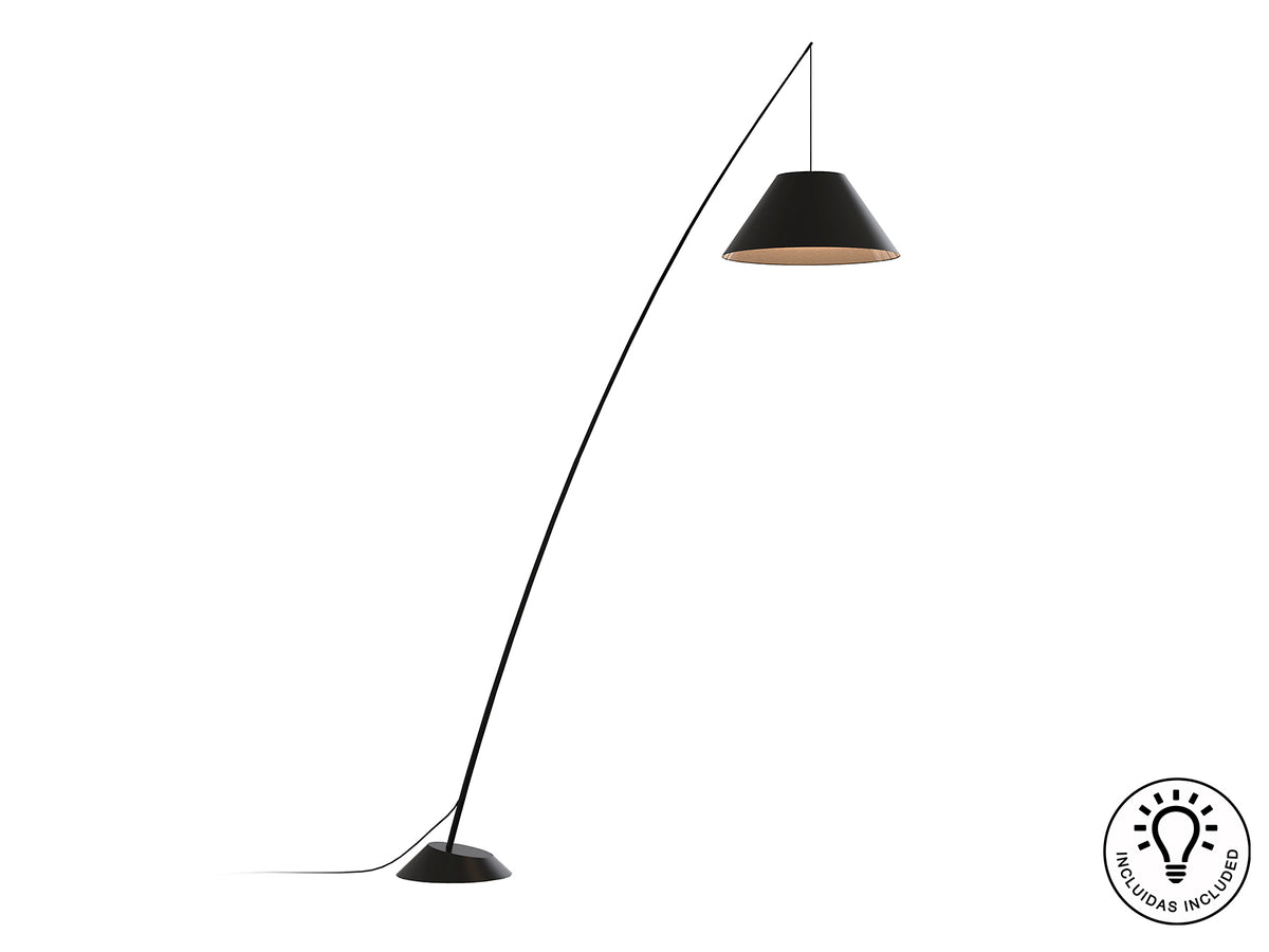 Lámpara de Pie Junco 235 cm Fibra de Carbono Negro Schuller - vista principal | Schuller