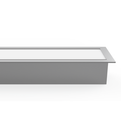 Regleta LED empotrable con luz cálida de 3000K, ideal para crear ambientes confortables