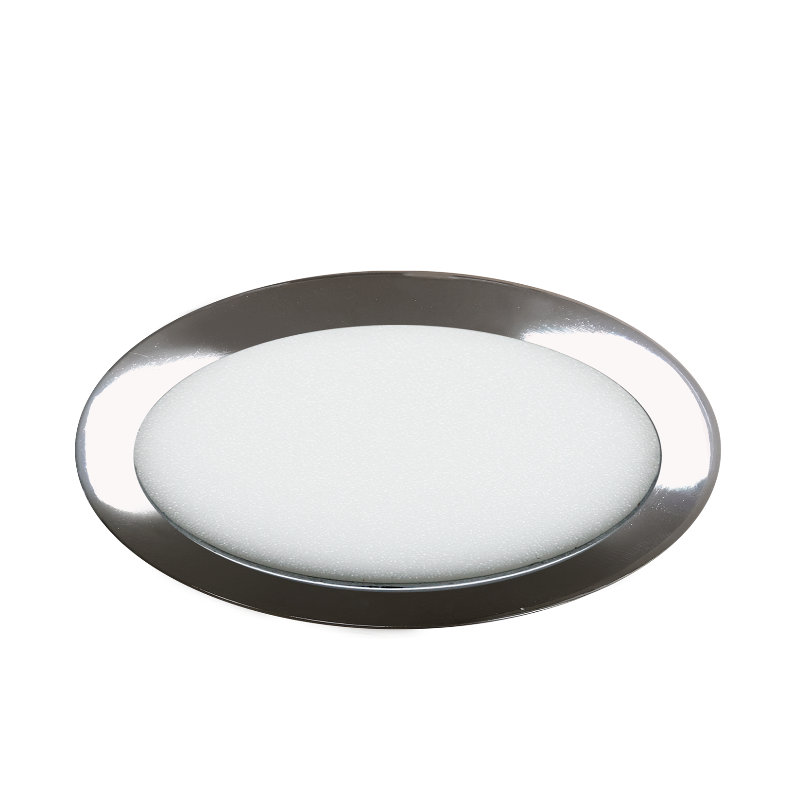 Downlight Apolo 12W 6500K Cromo 17cm de Fabrilamp, vista frontal.