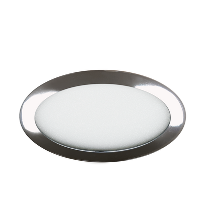 Downlight Apolo 12W 6500K Cromo 17cm de Fabrilamp, vista frontal.