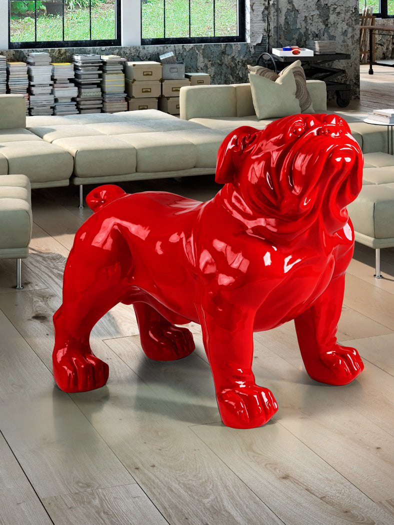 Figura Grande Bulldog Rojo - Resistente Exterior - Schuller - 431835