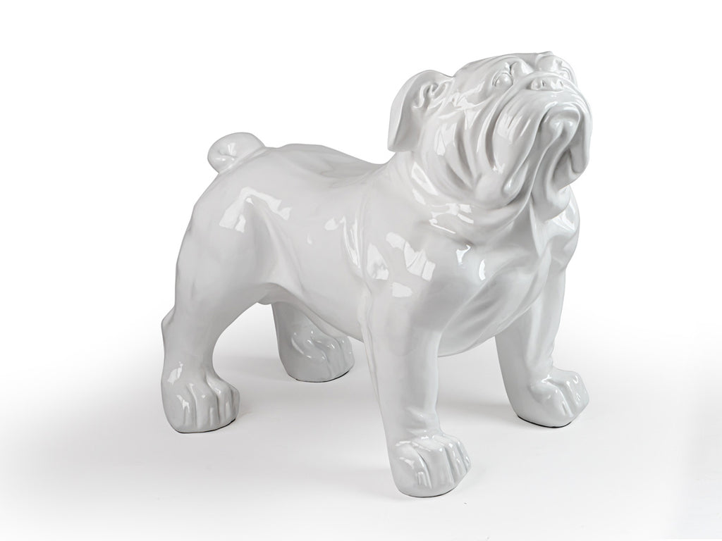 Figura Grande Bulldog Blanco - Exterior Resistente - Schuller - 431842