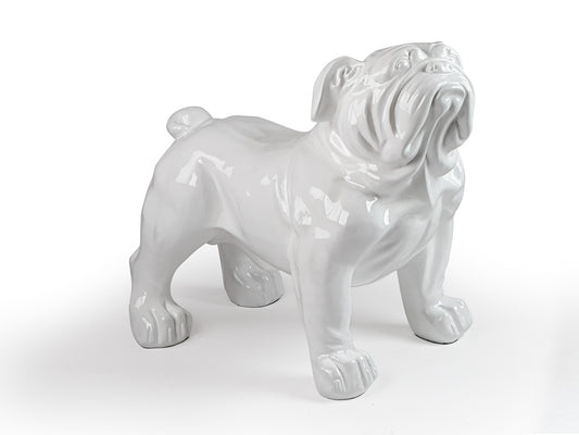 Figura Grande Bulldog Blanco - Exterior Resistente - Schuller - 431842