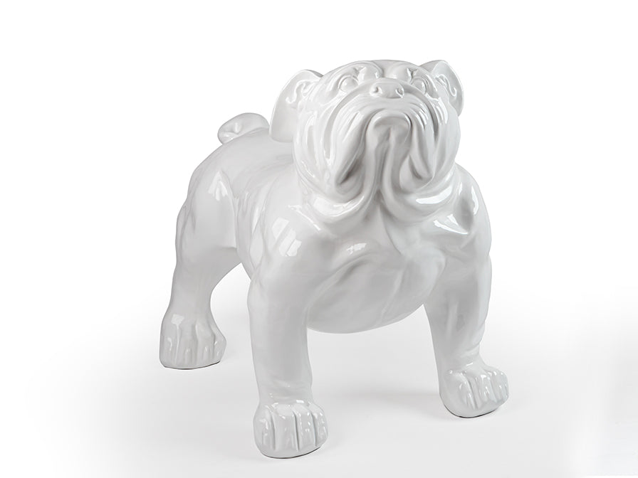 Figura Grande Bulldog Blanco - Exterior Resistente - Schuller - 431842