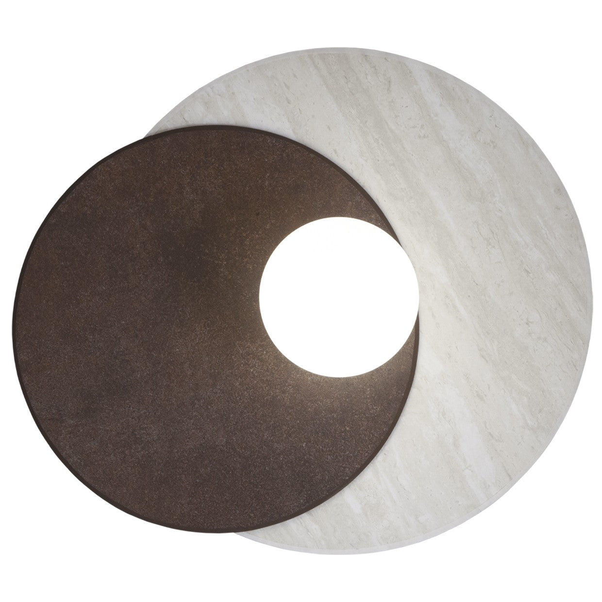 Aplique pared Wanda mármol óxido ALEMAR con tulipa cristal opal - Vista principal