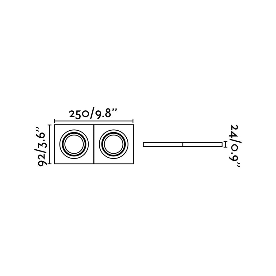 Luz empotrable Radon RCT fabricada en aluminio color blanco, ideal para hogar.