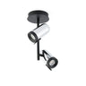 Orleans Plafón 2 Luces Cromo Diseño Faro. Luminaria de superficie para interior.