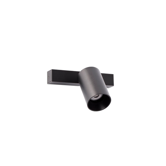 STAN Aplique/plafón Orientable Negro Faro, luminaria de diseño minimalista para interiores.
