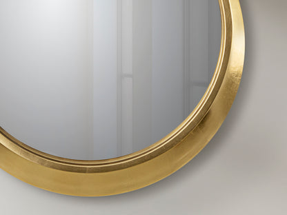 Espejo Redondo Alan 87 cm Pan de Oro Schuller en ambiente decorado | Schuller