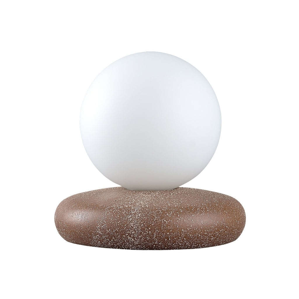 Lámpara sobremesa Nido marrón opal ALEMAR con bola de cristal - Vista principal