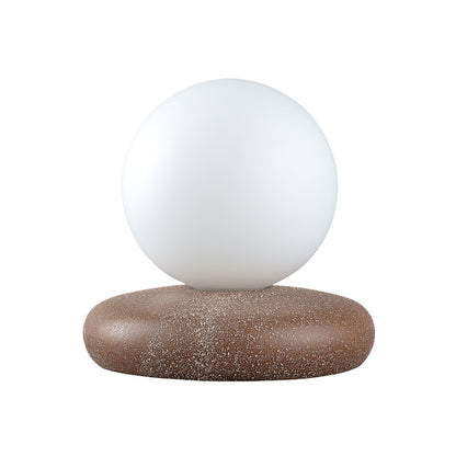 Lámpara sobremesa Nido marrón opal ALEMAR con bola de cristal - Vista principal