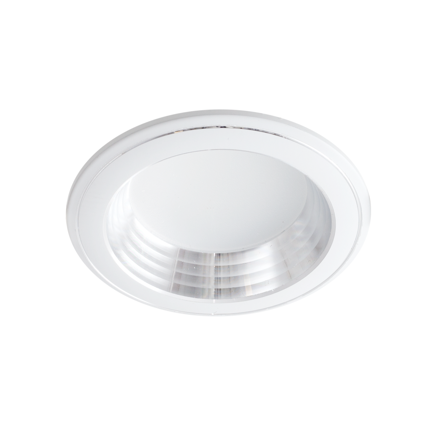 Foco empotrable Corfu Blanco/Cromo 5W de Fabrilamp, iluminación LED integrada para interiores.