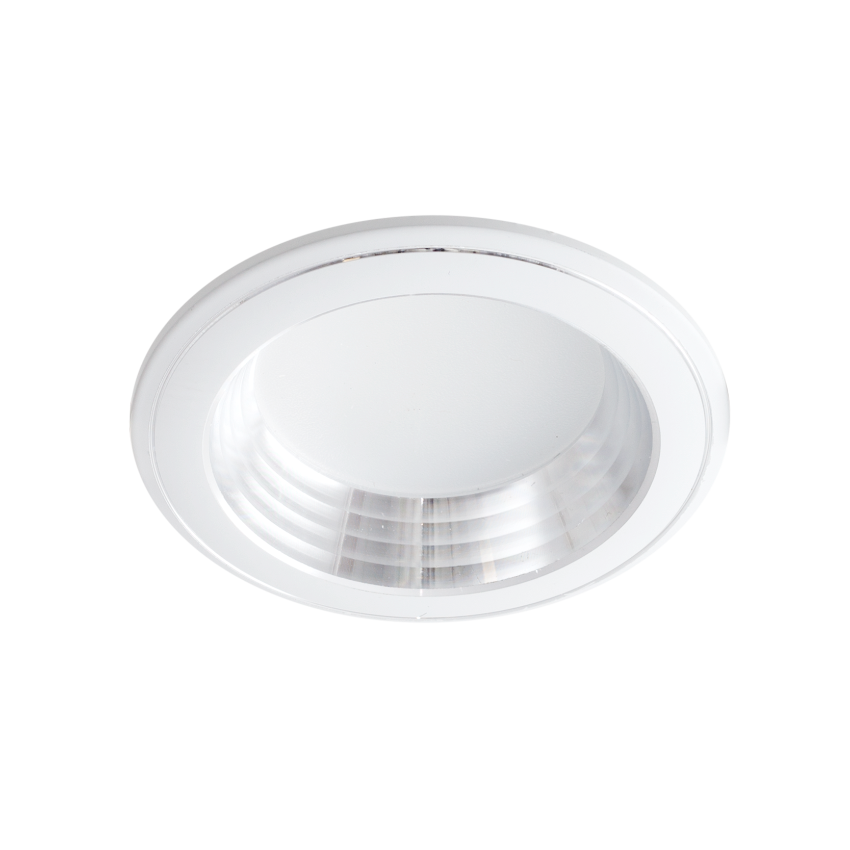 Foco empotrable Corfu Blanco/Cromo 5W de Fabrilamp, iluminación LED integrada para interiores.