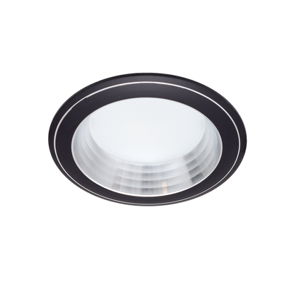 Foco empotrable Corfu Negro/Cromo 5W LED integrado de Fabrilamp. Diseño moderno y elegante.