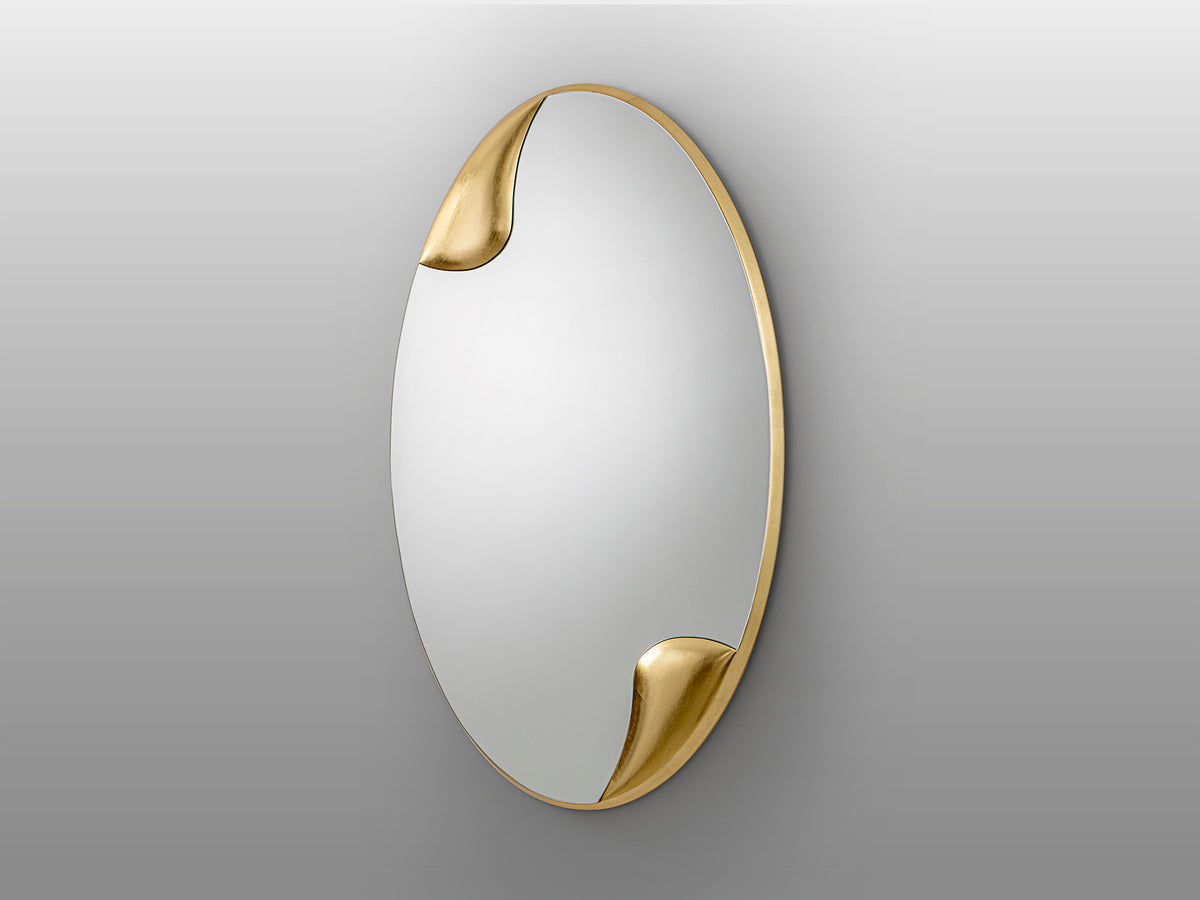 Espejo Ovalado Daisy 120x70 cm Pan de Oro Schuller en ambiente decorado | Schuller