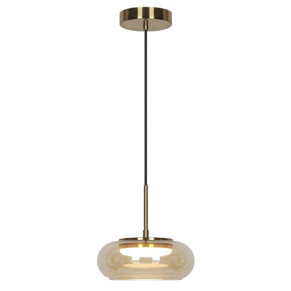 Colgante LED Cité oro ámbar 9W ALEMAR - Vista principal con tulipa