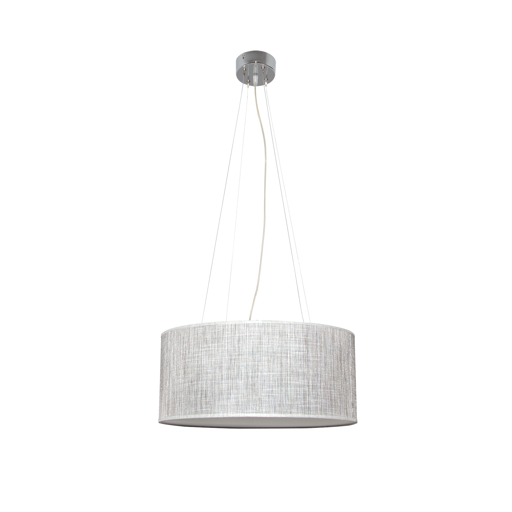 Lámpara Asunción fabricada en Metal y Textil color Gris