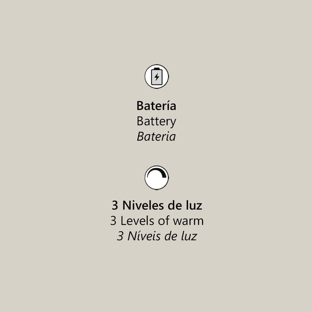 Lámpara sobremesa Abel con interruptor táctil activado - Vista lateral