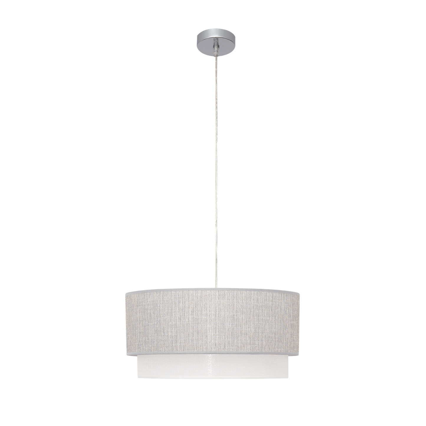 Colgante Kenya Gris/Blanco 3xE27 de Fabrilamp/Abrila. Diseño moderno y elegante para iluminar tu hogar.