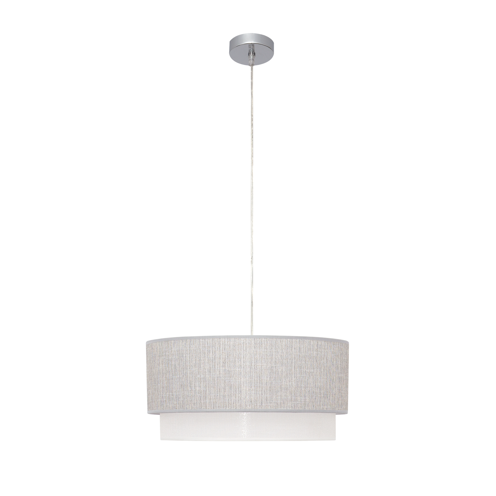 Colgante Kenya Gris/Blanco 3xE27 de Fabrilamp/Abrila. Diseño moderno y elegante para iluminar tu hogar.