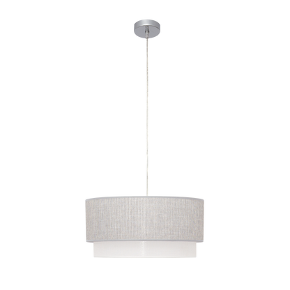 Colgante Kenya Gris/Blanco 3xE27 de Fabrilamp/Abrila. Diseño moderno y elegante para iluminar tu hogar.