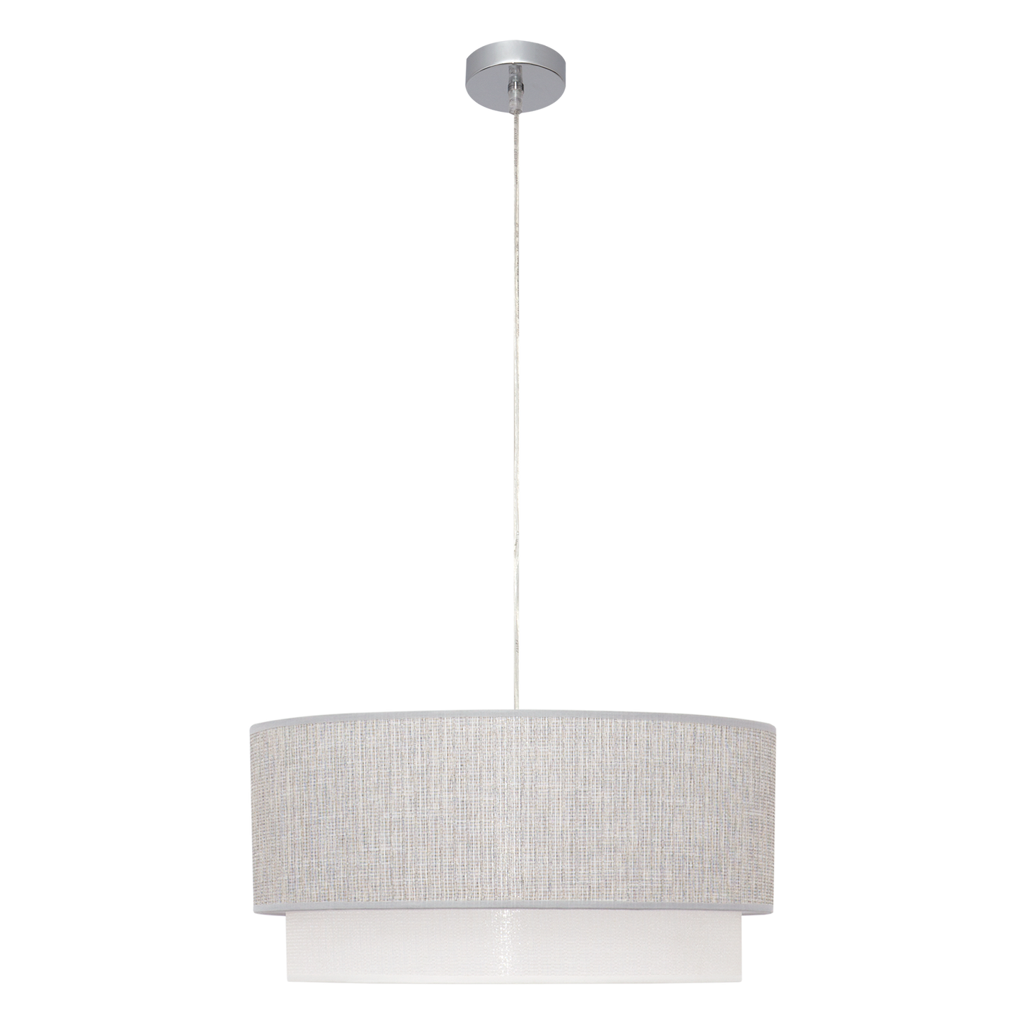 Colgante Kenya Gris/Blanco 3xE27 de Fabrilamp/Abrila. Diseño moderno y elegante para iluminar tu hogar.