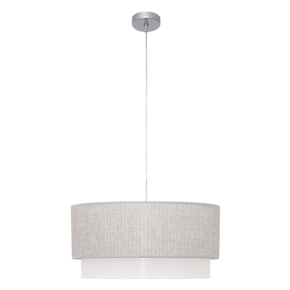 Colgante Kenya Gris/Blanco 3xE27 de Fabrilamp/Abrila. Diseño moderno y elegante para iluminar tu hogar.