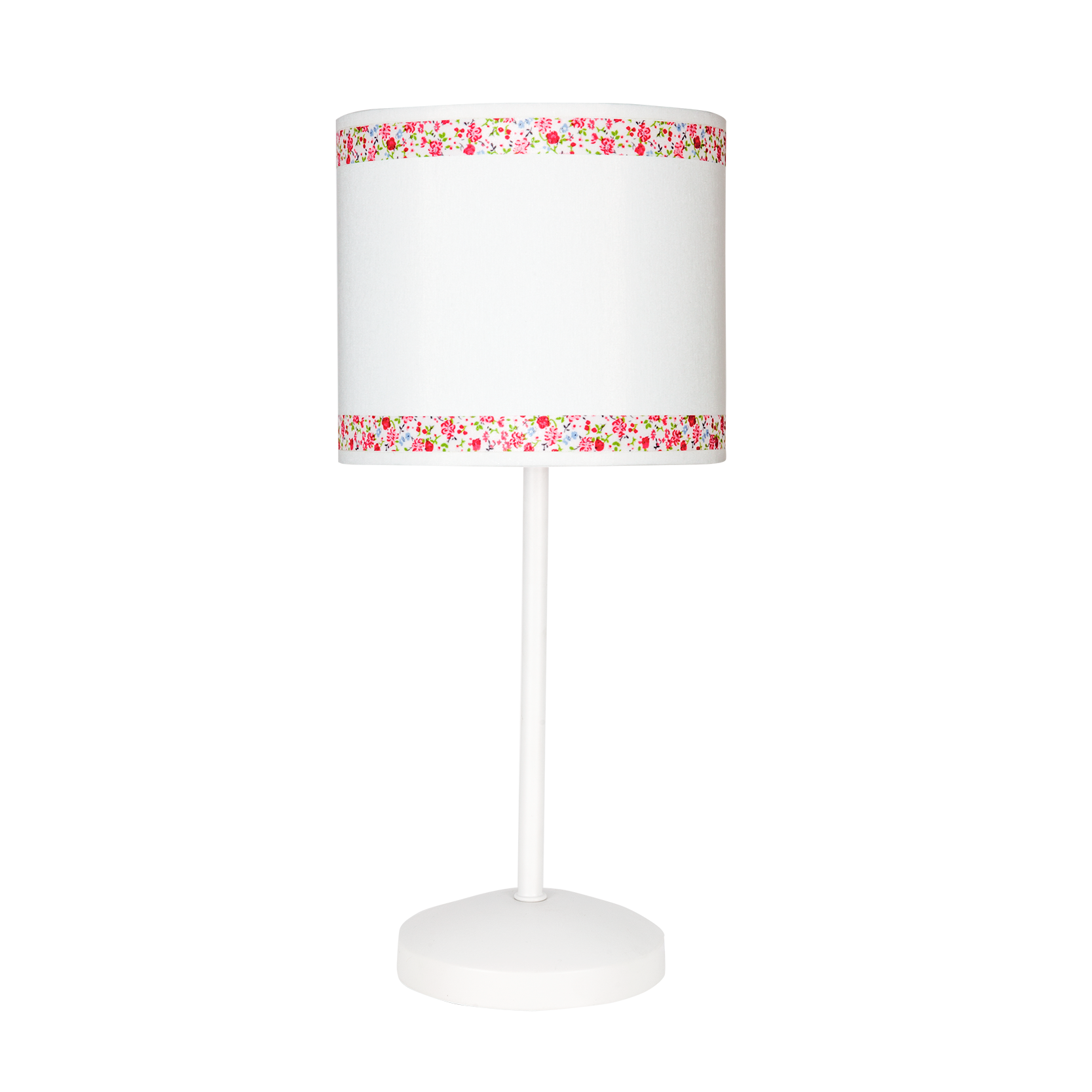 Sobremesa Cenefa Blanco/Rosa E14 de Fabrilamp, ideal para habitaciones infantiles. Compra en luzguru.com