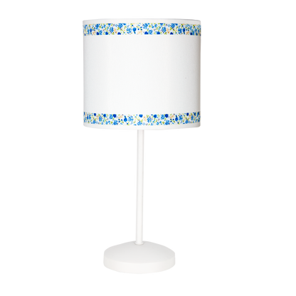 Sobremesa Cenefa Blanco/Azul E14 de Fabrilamp, ideal para habitaciones infantiles. Compra en luzguru.com