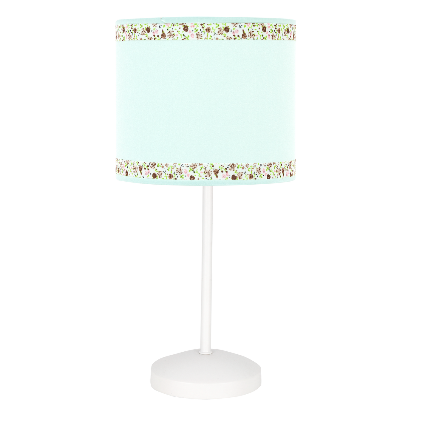 Sobremesa Cenefa Verde Agua E14 de Fabrilamp/Abrila. Diseño infantil elegante para dormitorios.