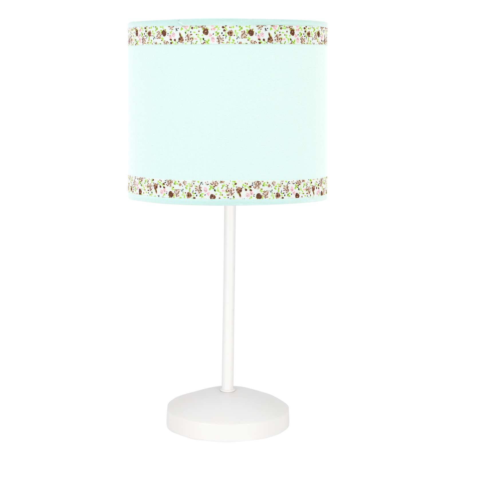 Sobremesa Cenefa Verde Agua E14 de Fabrilamp/Abrila. Diseño infantil elegante para dormitorios.