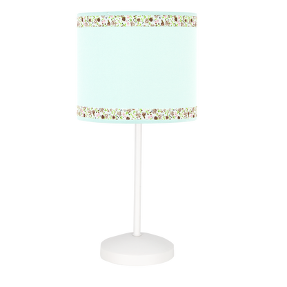 Sobremesa Cenefa Verde Agua E14 de Fabrilamp/Abrila. Diseño infantil elegante para dormitorios.