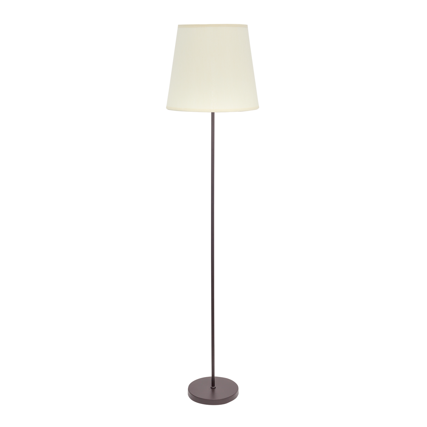 Lámpara de pie Maldivas fabricada en metal color marrón y textil color beige