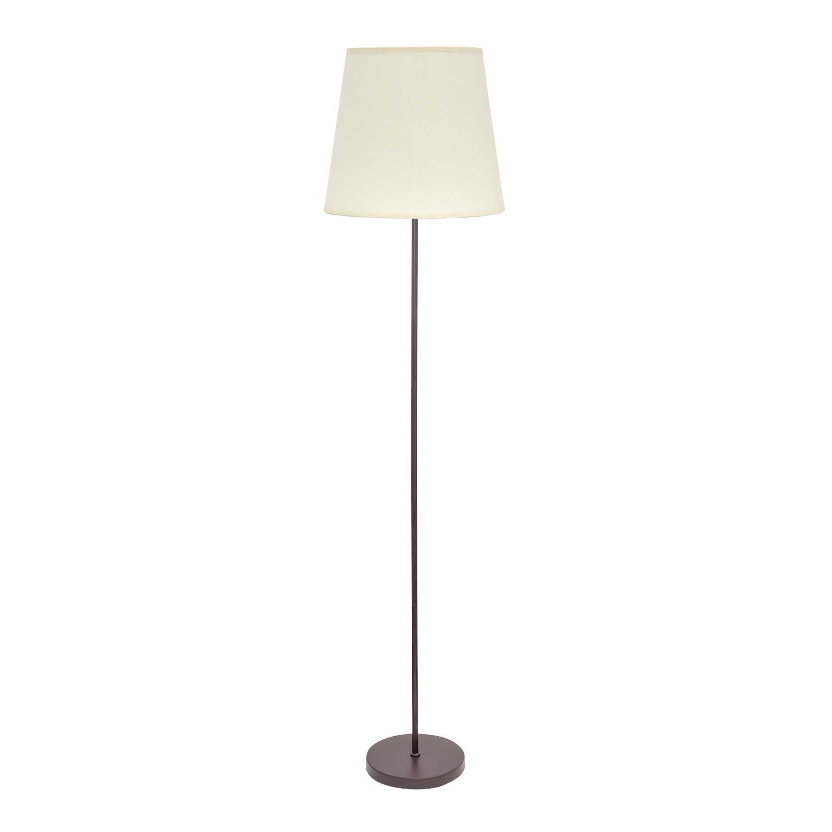 Lámpara de pie Maldivas fabricada en metal color marrón y textil color beige