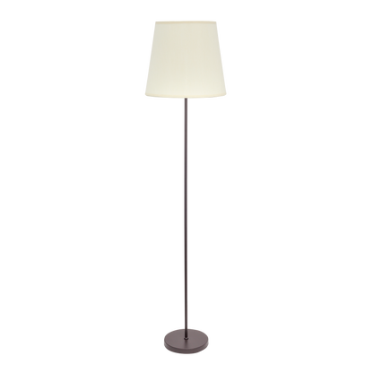 Lámpara de pie Maldivas fabricada en metal color marrón y textil color beige