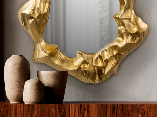 Espejo de Pared Tatum 151x95 cm Pan de Oro Schuller en ambiente decorado | Schuller