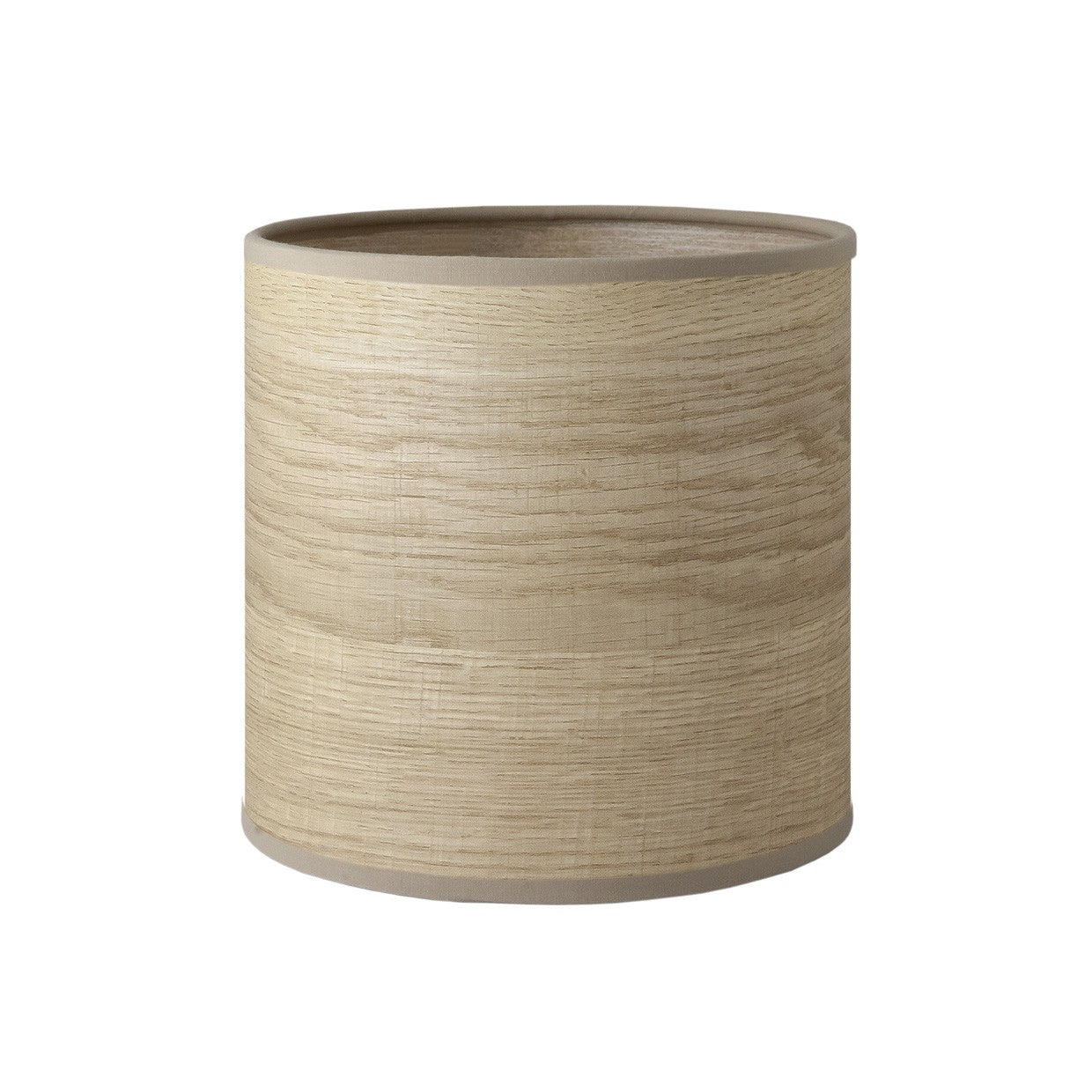 Pantalla cilíndrica de madera E27 ALEMAR 45cm - Vista principal en tela natural