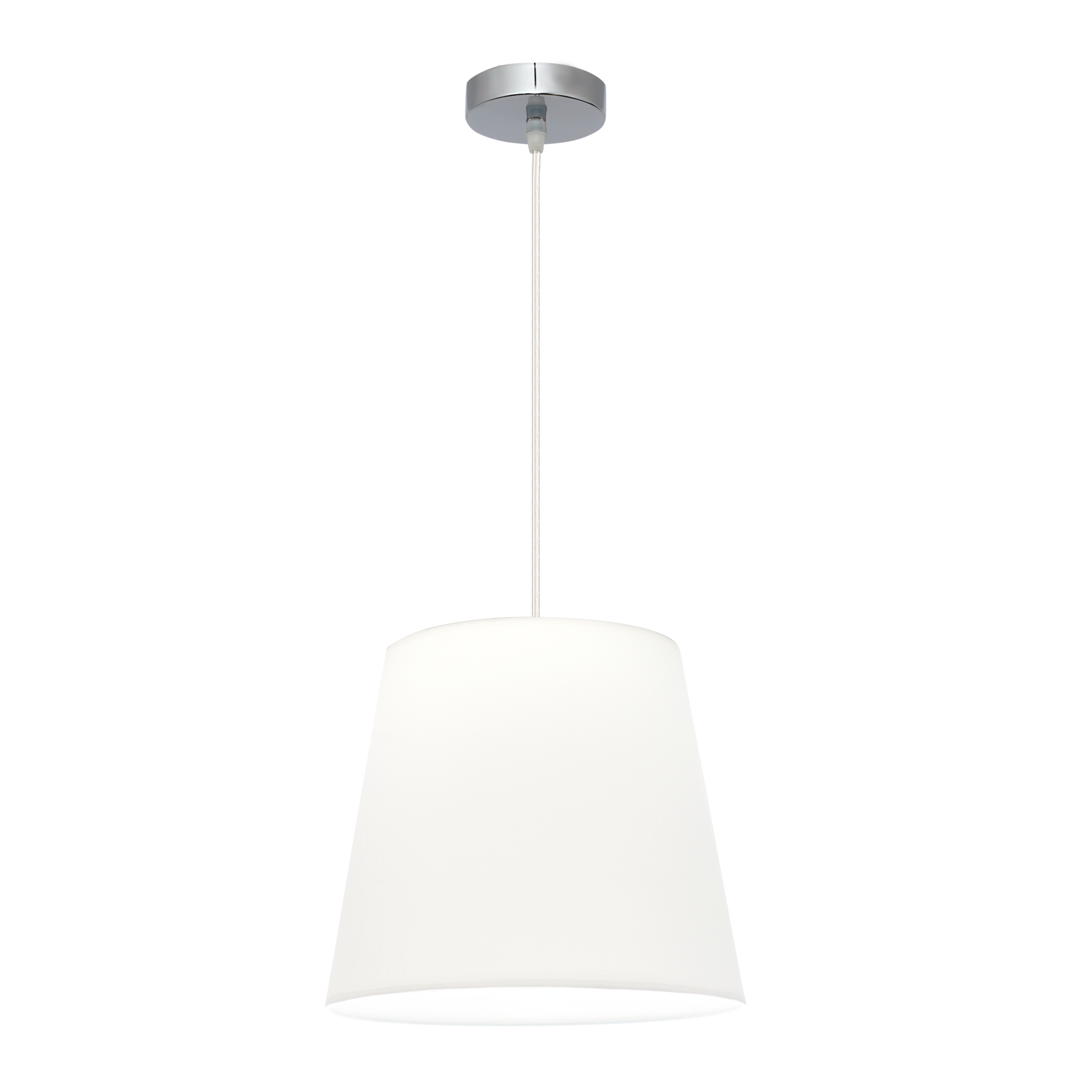 Colgante Maldivas Cromo/Blanco 35cm de Fabrilamp, vista general.  Iluminación elegante para tu hogar.