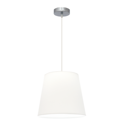 Colgante Maldivas Cromo/Blanco 35cm de Fabrilamp, vista general.  Iluminación elegante para tu hogar.