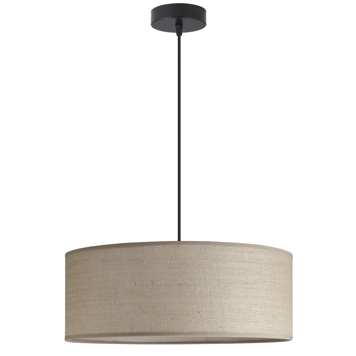 Lámpara colgante Mera ALEMAR con pantalla saco marrón - Vista principal