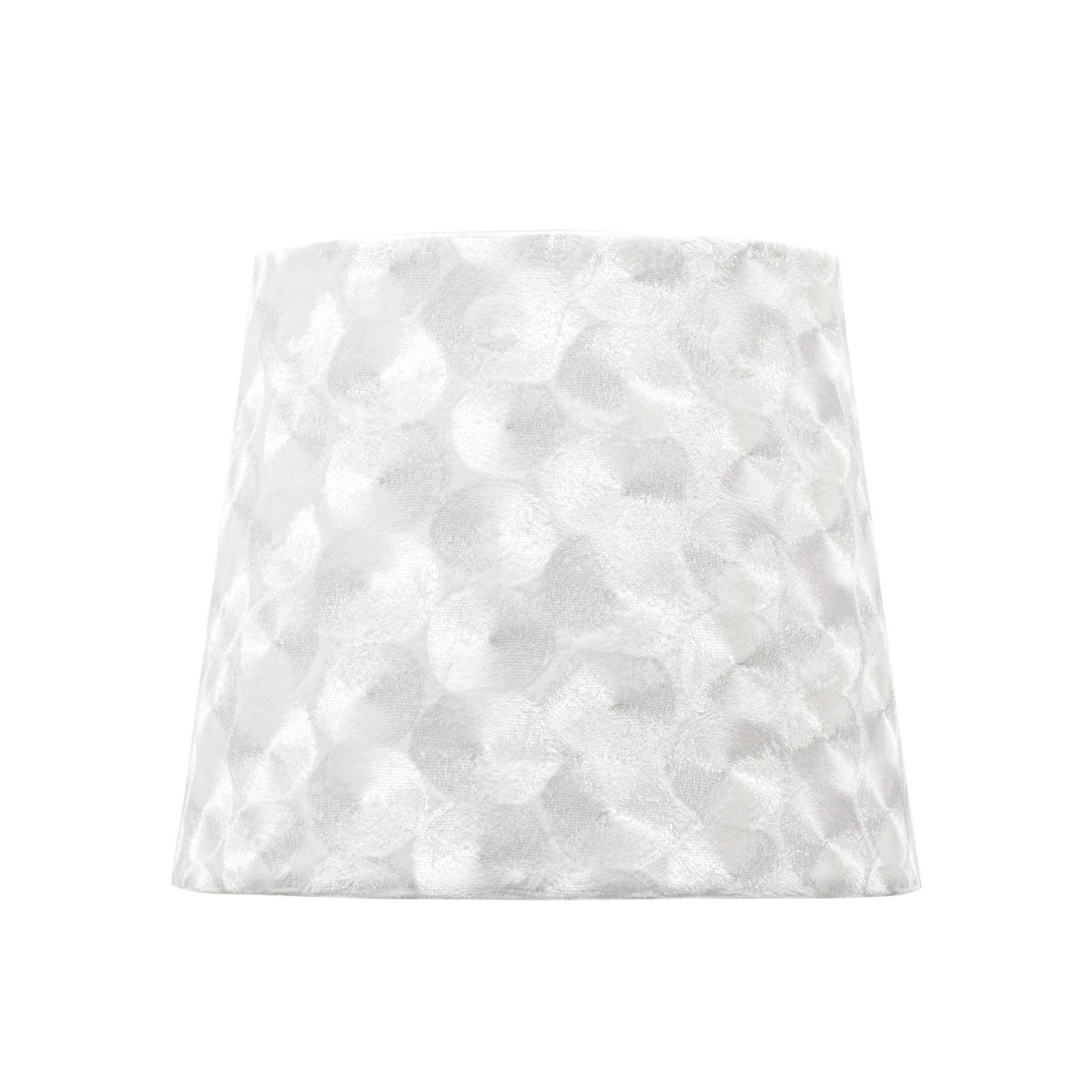 Pantalla Fátima fabricada en Textil color Blanco Nacar, ideal para iluminar tu hogar