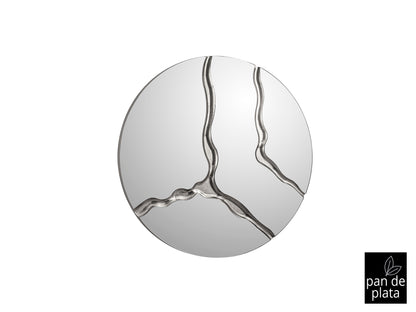 Espejo Redondo de Pared Surcos 100 cm Pan de Plata Schuller - vista principal | Schuller