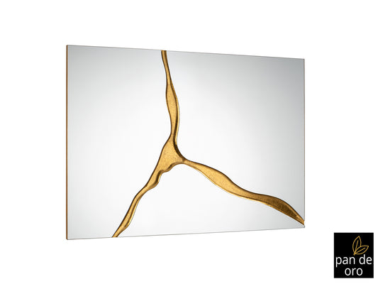 Espejo Rectangular Surcos 80x120 cm Pan de Oro Schuller - vista principal | Schuller