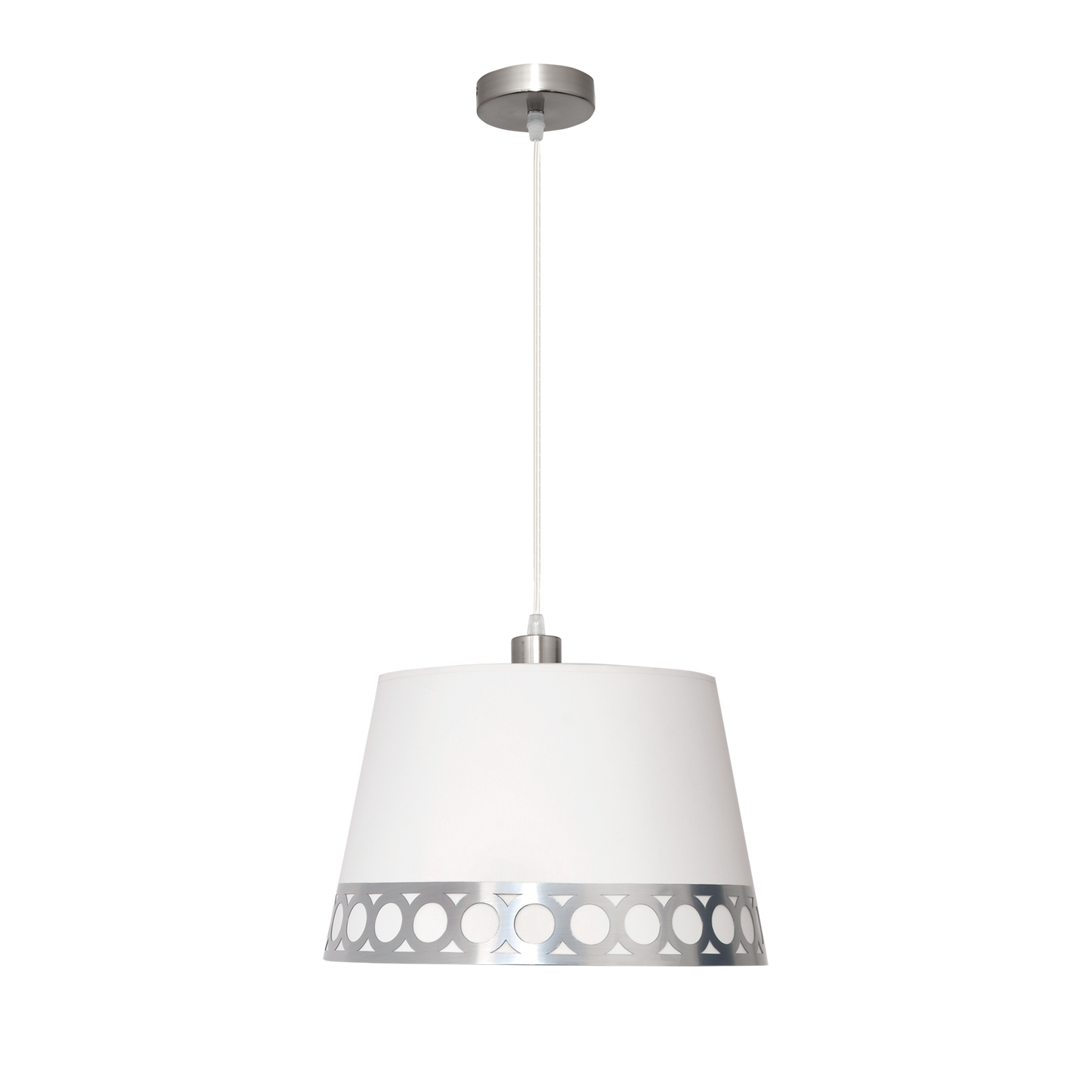 Colgante Dalia Blanco/Plata de Fabrilamp, diseño elegante y moderno para iluminar tu hogar.