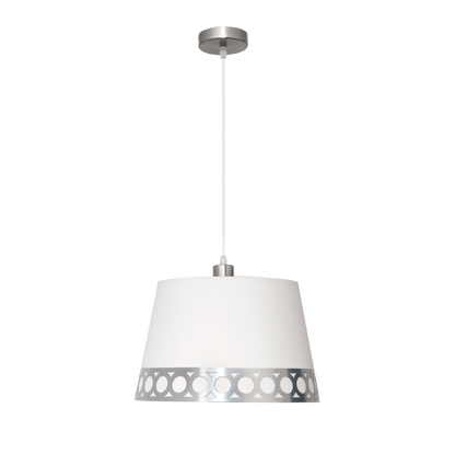 Colgante Dalia Blanco/Plata de Fabrilamp, diseño elegante y moderno para iluminar tu hogar.