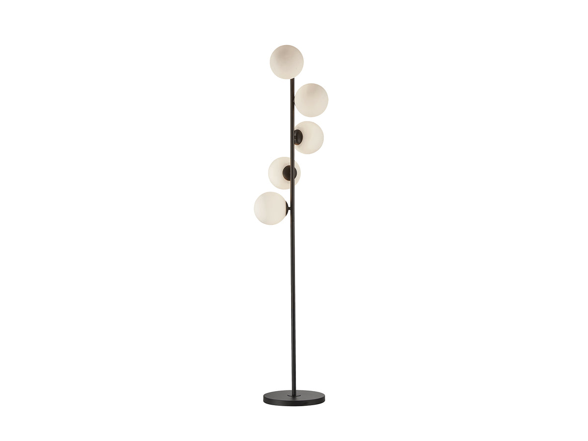 Lámpara de Pie Salón Inoa 5 Luces 159 cm Schuller - Negro / Opal | Schuller · Ref. 494528