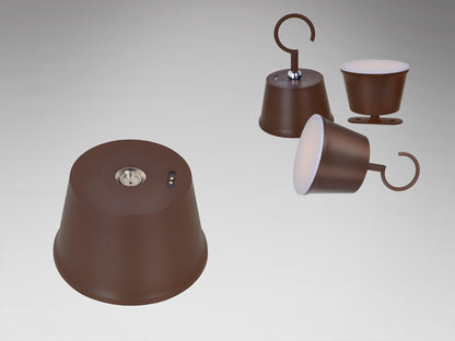 Lámpara de Sobremesa LED Portátil Cuco 3W Acabado Corten Schuller en ambiente decorado | Schuller